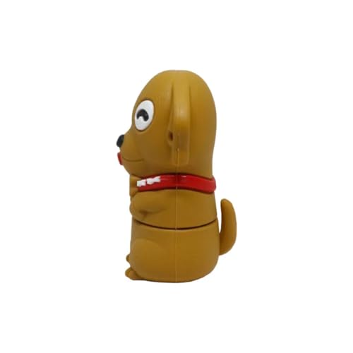 Image of SippyTales~Cute Dog USB Flash Drive, Brown Puppy Design Memory Stick with Red Bone Collar, Novelty Animal Storage Device, 2.0 Pen Drive, High Speed Data Transfer (16, GB)