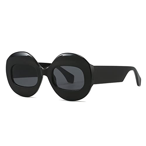 Lunettes de soleil rétro ovale en festival et terrasse mode punk verres dégradés