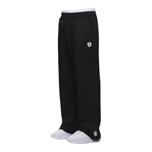 Jogginghose Herren Baggy Sweatpants Breite Baumwolle Jogging Hose Elastische Taille Weites Bein Sporthose Lang Sweat Pants Men Warme Männer Sweathose Sport Hosen mit Taschen und Kodelzug