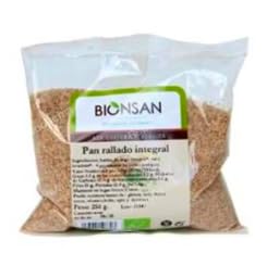 Pan Rallado Integral, 250 gr, Producto Ecológico en Grano. Pack de 3