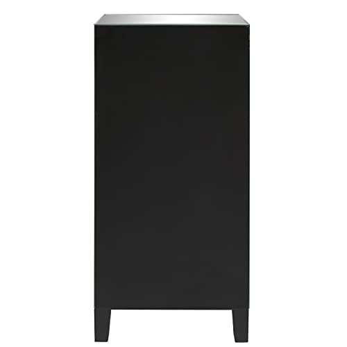 Frithjill 42'' Tall 5 - Drawer Mirrored Accent Chest, Silver Mirrored Dresser #TOP5