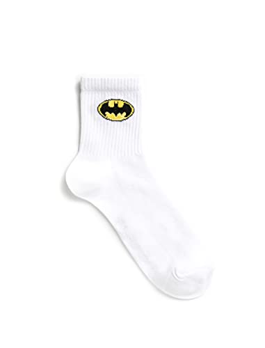 Koton Batman Licenced Man Socks Chaussettes, White (000), Taille Unique pour des Hommes Cover