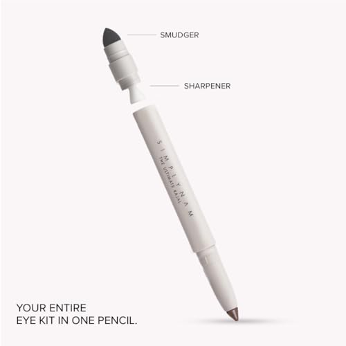 Image of SIMPLYNAM Ultimate Kajal | 1 Stroke Intense Color Payoff | Water Resistant | Long-Lasting & Smudge-Proof | Safe for Sensitive Eyes | 7X More Product | In-Built Sharpener & Smudger | Metallic Bronze
