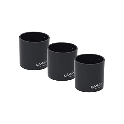 KalaMitica - Toothbrush Holder, Pen Holder, Kitchen Utensils Holder - Magnetic Containers to Save Space with Style - Set of 3 Cylinders - Lead Cover