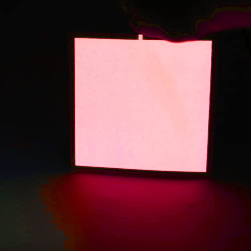 Image of Electroluminescent Panels, EL Panels light, EL Sheets 10 cm x 10 cm (3.93 inch x 3.93 inch) ON /Slow Flash /Fast Flash,1Pack (1, Red, 10cm*10cm)