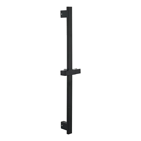 MCADYS Adjustable Shower Riser Rail, Matte Black Cover
