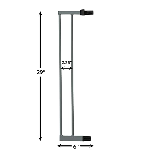 New World 6W x 29H-Inch Dog Gate Extension in Light Gray, Designed to Fit Model B2929SGY - Image 2
