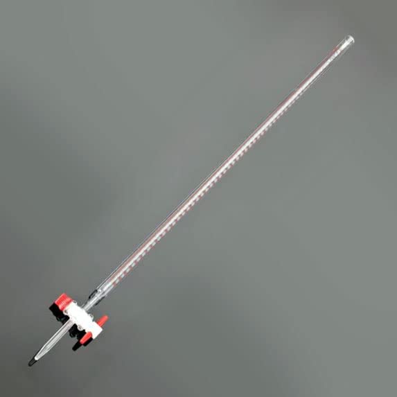 Burette, Class A, PTFE Stopcock, 25mL, Individually Certified