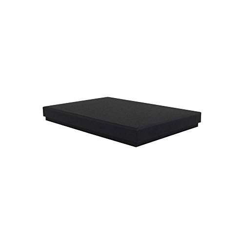 Packaging World A6 Eco-friendly Luxury Rigid Presentation Gift Box 170 x 121 x 20mm Black | Shallow Gift Box Suitable For Clothes Books Stationery & More | 2-Piece Design Recyclable Kraft Paper