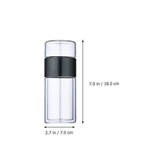 Taza de filtro para té de 300ml en vidrio resistente al calor con diseño portátil PRETYZOOM 3