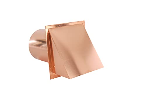 FAMCO Copper Hooded Wall Vent With Damper, Dryer Vent Outlet Used For Air Exhaust Applications