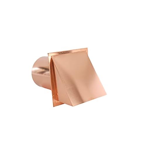 FAMCO Copper Hooded Wall Vent With Damper, Dryer Vent Outlet Used For Air Exhaust Applications
