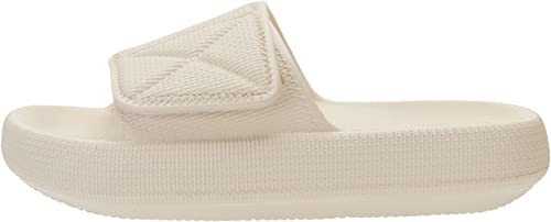 Joomra Womens Slides Slippers Massage Foam Cushion Adjustable Bathroom Pregnancy Sandals Eva Open Toe Pool Beach Ladies Indoor Mens Cozi Soft Slipers Thick Sole Female Sandles Beige #TOP3