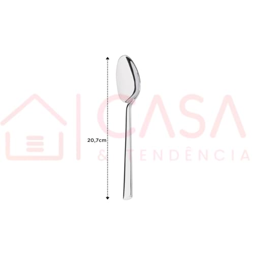 Kit 12 Colheres de Mesa Hercules Mykonos Aço Inox 4000-001
