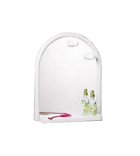 Accesorios baño - espejo arco con focos cm 52 x 63 con estante de ABS Cover