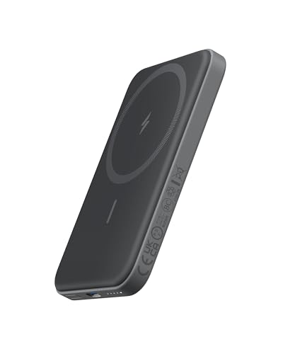 Anker 621 Magnetic Portable Charger (MagGo), 5,000mAh Wireless Power Bank with USB-C Cable, Magsafe-Compatible Battery Pack for iPhone 16/15/14/13/12 Series