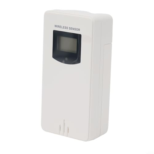 Wireless Outdoor Temperature and Humidity Sensor für FanJu Wetterstation Modell 3378 – Weiß, Kunststoffgehäuse, 433,92 MHz Funkfrequenz, 60 m Reichweite im Freien, Wand- oder Tischmontage(white)