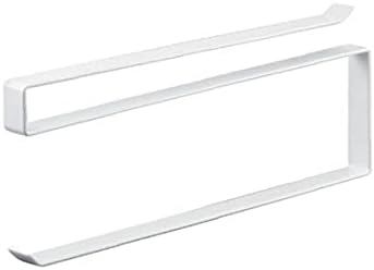 Multi-Function Kitchen Roll Holder, Multifunctional Paper Towel Rack, Under Cabinet Shelf Toilet Paper Dispenser Free Installation Storage Rack, White