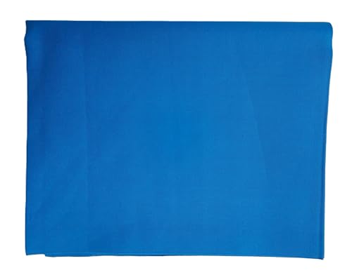Image of Pure Cotton Poplin Unstitched Fabric 2.2 Meters x 32 Inches Solid Colour Cloth Material for Women's Saree Skirts, Petticoats, Pyjamas, Patiyala Pants, Salwar Etc. (Sky Blue)