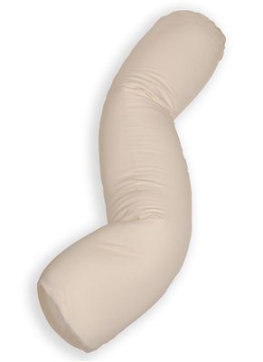 Squishy Deluxe Microbead Body Pillow with Silky Removable Cover, Extremely Huggable, Full Body Support, Keeps Spine in Proper Alignment, Doubles As a Pregnancy & Nursing Pillow, 47 X 7”