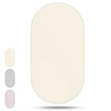 Vegan Leather Bassinet Sheets for Baby, Waterproof Wipeable, Extra Thick & PortableFit for Hourglass Oval Rectangular Cradle Pad Sheets, Standard Cradle Safe Sheets for Baby Boys Girls 32"x16"(Beige)