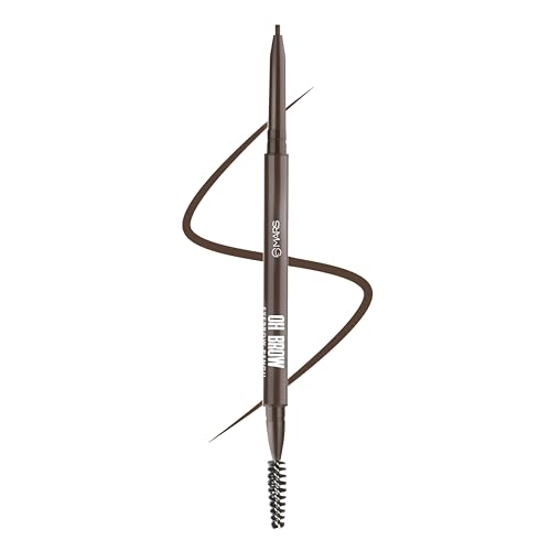 MARS OH Brow Eyebrow Pencil | Micro Precision Retractable with a Spoolie | Highly Pigmented | Smudge Proof & Water Resistance | Long-Lasting | Lightweight Eyebrow Pencil (0.1 gm) (Dark Brown)