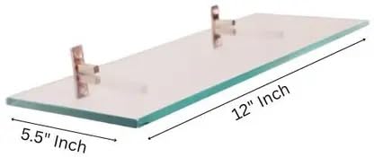 Image of windowera Multi Purpose Glass Shelf for Bathroom Bedroom Living Room Office and Kitchen Glass Wall Shelf (Number of Shelves - 3)