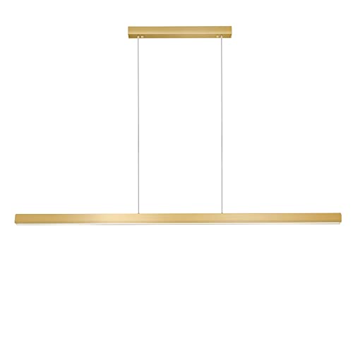 Lámpara colgante lineal de metal dorada moderna LED para iluminación decorativa de islas 2