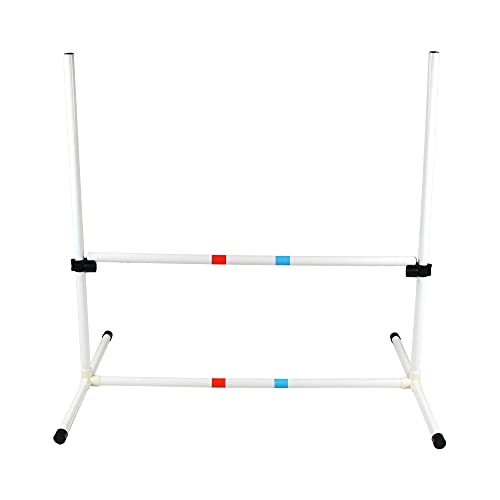 Midlee Dog Agility Bar Jump- Indoor Outdoor Hurdles Adjustable Pet Course Equipment