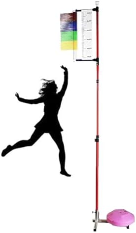 Free-Standing Jump Measurement Tester，Vertical Jump TesterFloor Standing High Jump Training Equipment Adults Vertical Jump Tester,Stand-Alone Vertical Jump Tester Pole,3.9 to 11.5ft Bounce M