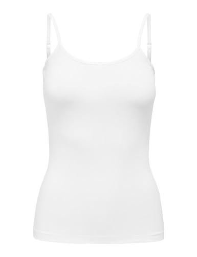 JDY Damen Top JDYAVA Singlet JRS NOOS, Cloud Dancer, M