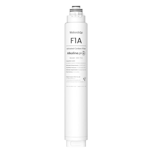 Waterdrop WD-F1A Alkaline Mineral pH+ Filter, Replacement for WD-X8-Alkaline & WD-X12-Alkaline & WD-X12-PRO & WD-X16-Alkaline Reverse Osmosis System, 12-month Lifetime