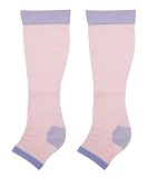 [ニッセン] 雑誌ラファーファ掲載商品 足口ゆったりおやすみ着圧ハイソックス2足組（Free Fit） パープル×ピンク 7L~8L