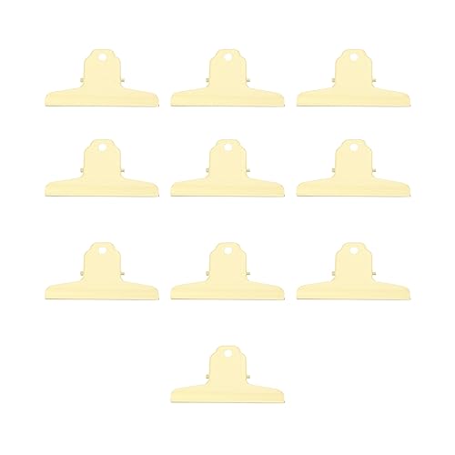 Pinces à reliure métal jaune grandes pinces à papier multifonctions lot