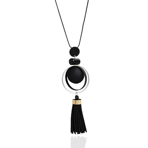 Collier flanelle noire ZXQUEGF parfait comme chaîne de pull pour vos soirées d'hiver