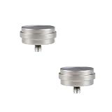 KAMANINA Small Size End Cap Replacement Finials for 3/4 or 5/8 Inch Curtain Rods, Drapery Rod Ends with M6 Standard Screws, Set of 2, Antique Silver