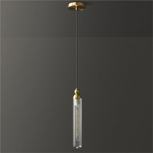Petite lampe suspendue E14 luminaire design noir or en verre