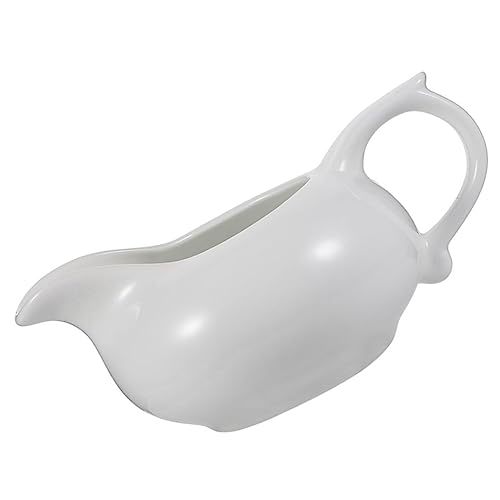 PRETYZOOM Latte Art Sauce Cup Ceramic Gravy Dispenser Sauce Pitcher for Restaurant Condiment