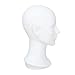 MIAOMANZI PVC Mannequin Head White Female Manikin Dummy Stand Model Display Hat Scarf Wigs Hair Glasses Hat Beauty Styling Tool (White)