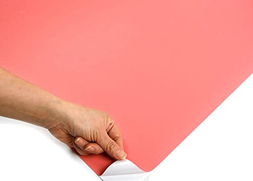 Roserosa Peel And Stick Pvc Solid Self-Adhesive Wallpaper Covering Counter Top Shelf Liner Pink (Sg47 : 2.00 Feet X 6.56 Feet) #TOP3