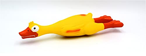 Dog Latex Large Duck Toy 24cm Squeak Puppy Terrier Labrador York Beagle Shih Tzu Chihuahua Running Chew Training and Cleaning Teeth Toys Play