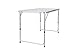 120CM Portable Aluminum Folding Table Party Garden BBQ Camping Table, 3 Gear Adjustable Height Lightweight Aluminum Foldable Table for Outdoor Picnic Cooking, White, Unfolding Size: 120x60x70/62/55cm