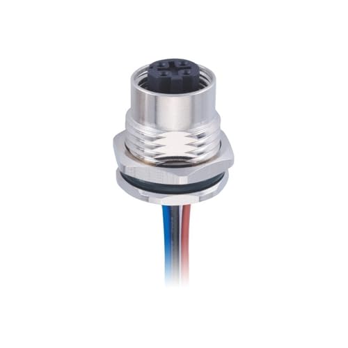 Conector de sensor M12 contra cortes de señal con código D y extremo de placa hembra 2