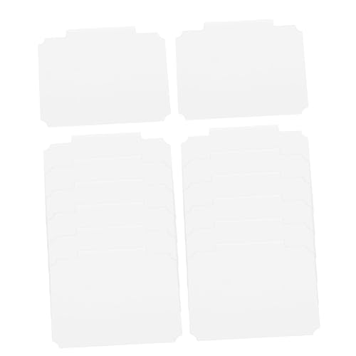 SHOWERORO 15個 保管箱のラベル クローゼットラベル PVC White