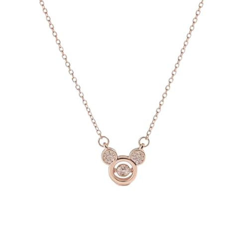 Marsgoo Mouse Necklaces for Women (Rosegold)