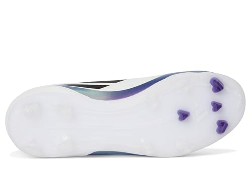 adidas Tênis infantil unissex F50 League Messi Firm Ground, Branco/preto/roxo unidade, 1 Little Kid
