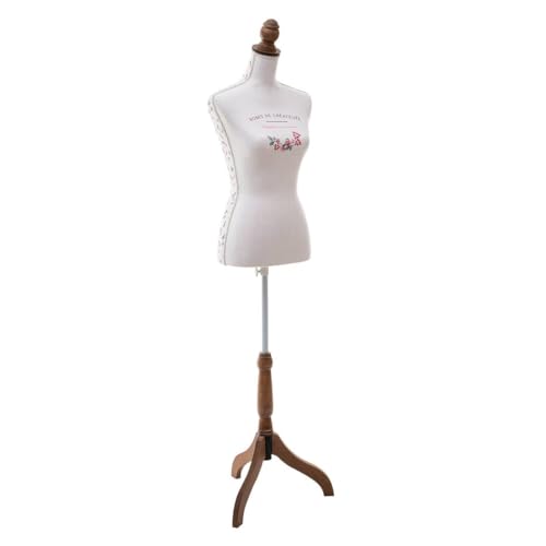 Atmosphera - Mannequin de Couture Poésie, Motif Floral, H 160 cm, Pied en Bois - pour Chambre, Atelier, Boutique