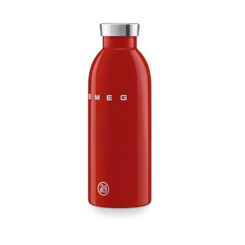 SMEG x 24Bottles, WBF01RD, Clima Bottle, 50's style aesthetic, 500 ml, Red