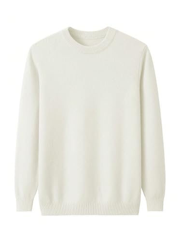 OYOANGLE Men's Long Sleeve Crewneck Sweater Basic Solid Drop Shoulder Pullover Jumper Tops4