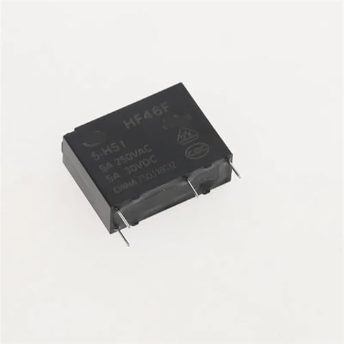 Relé HF46F-005-HS1 de 5A y 250V CA mini relé de 4 pines para circuito electrónico paquete de 5 uds